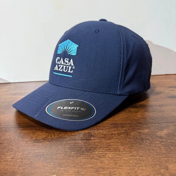 Casa Azul Agave Logo Strap Back with Original Brim Tag Navy Blue - Picture 2 of 6